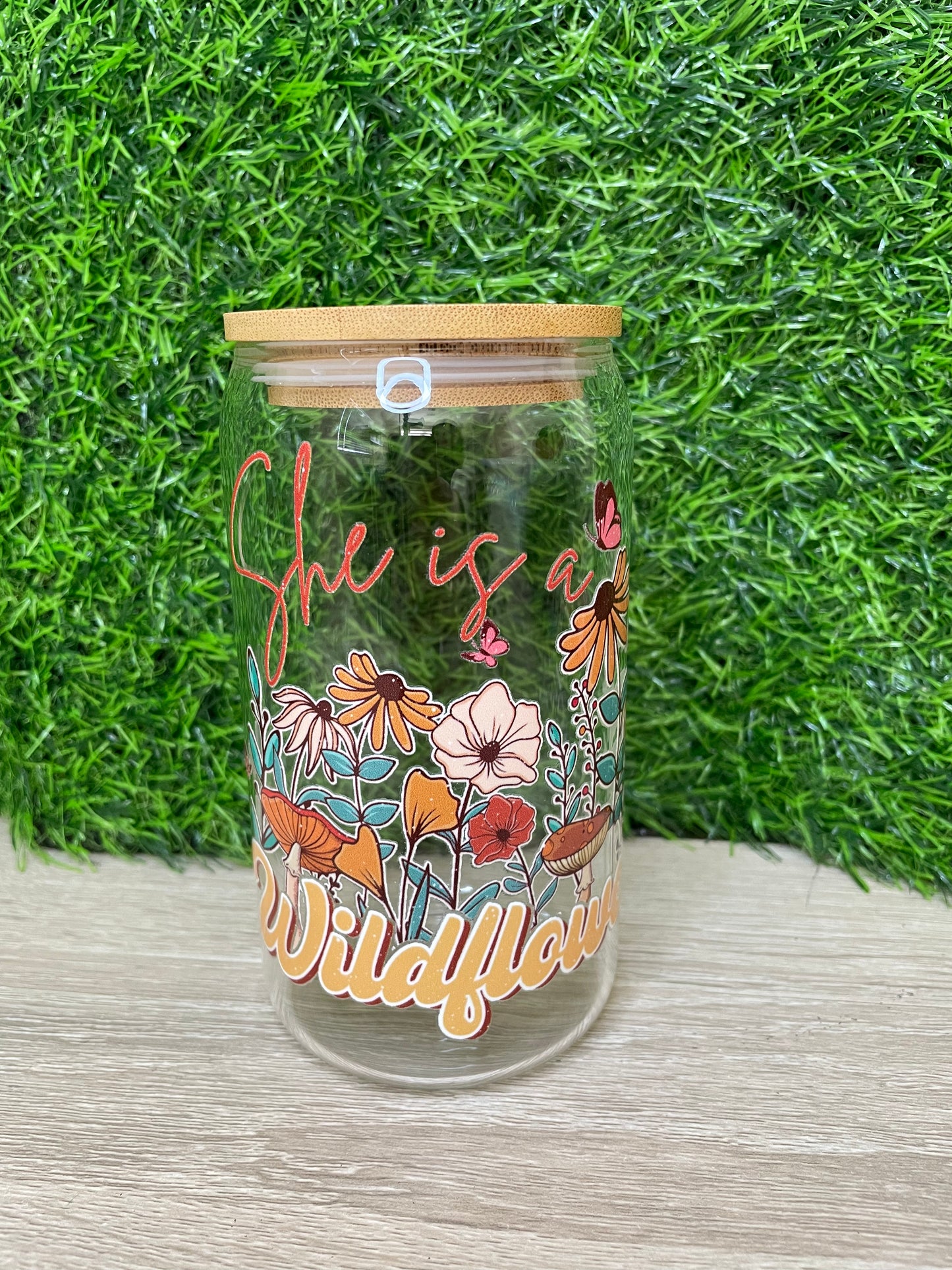 She is a Wildflower Glass Cup