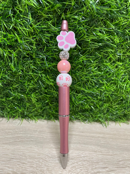 Pink Paw Print Pen