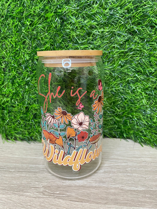 She is a Wildflower Glass Cup