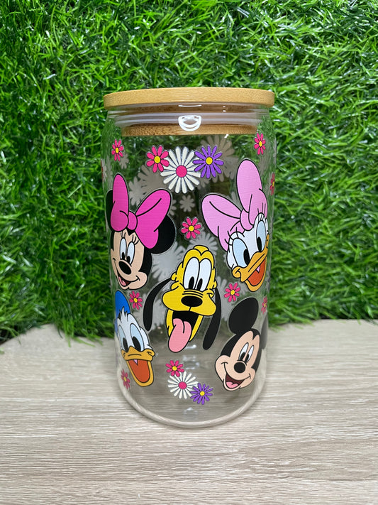 Mouse Friends Glass Cup